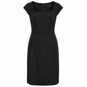Ann Taylor Sheath Dress 0P Black Suiting Office Minimalist Professional Career